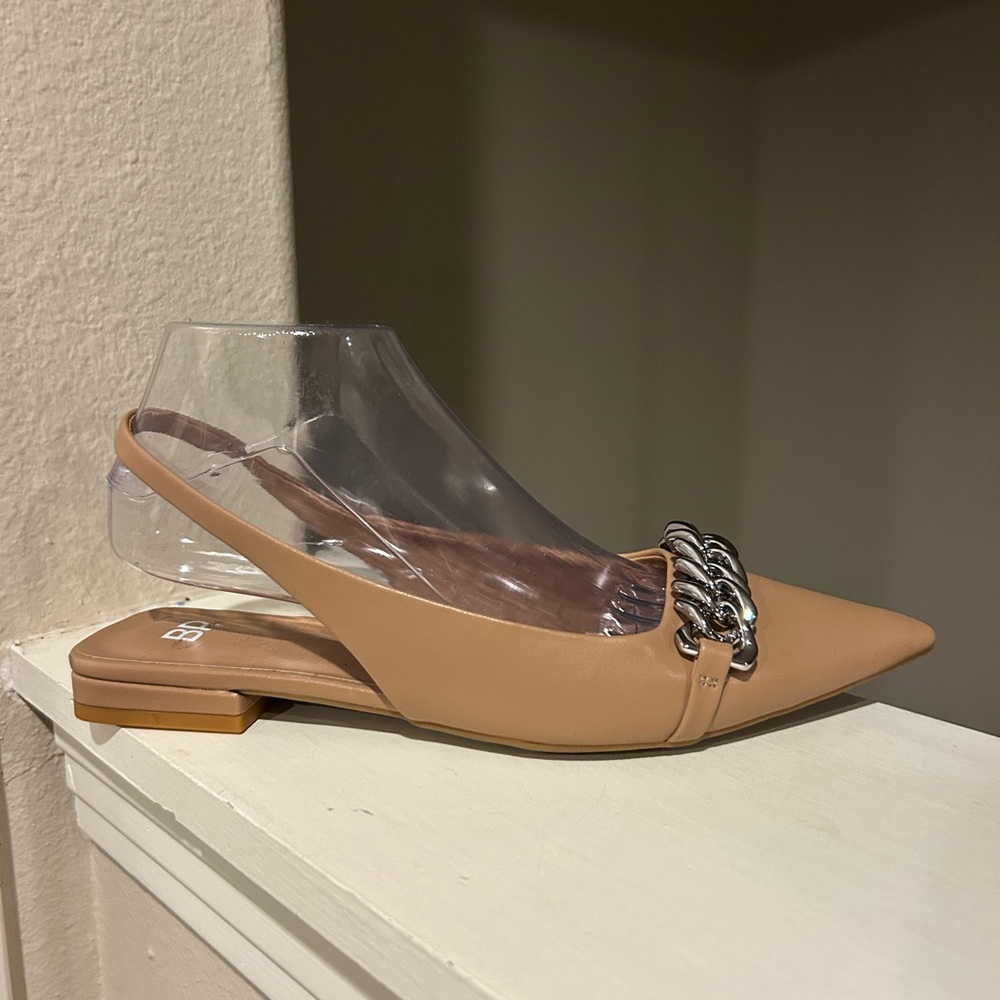 BP. Camille Pointed Toe Slingback Flat, Tan Mocha, Sandal Women’s 8 - Picture 2 of 10